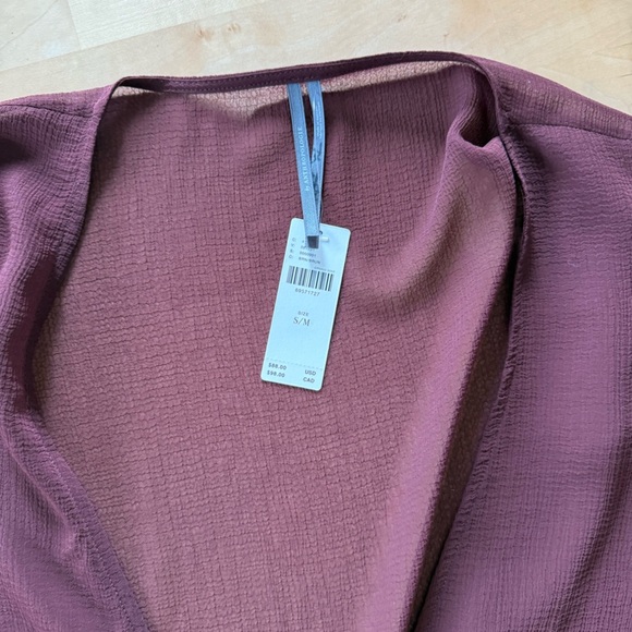 Anthropologie Elegant Red Brown Sheer Cover-Up NWT Sz S/M - Picture 3 of 3